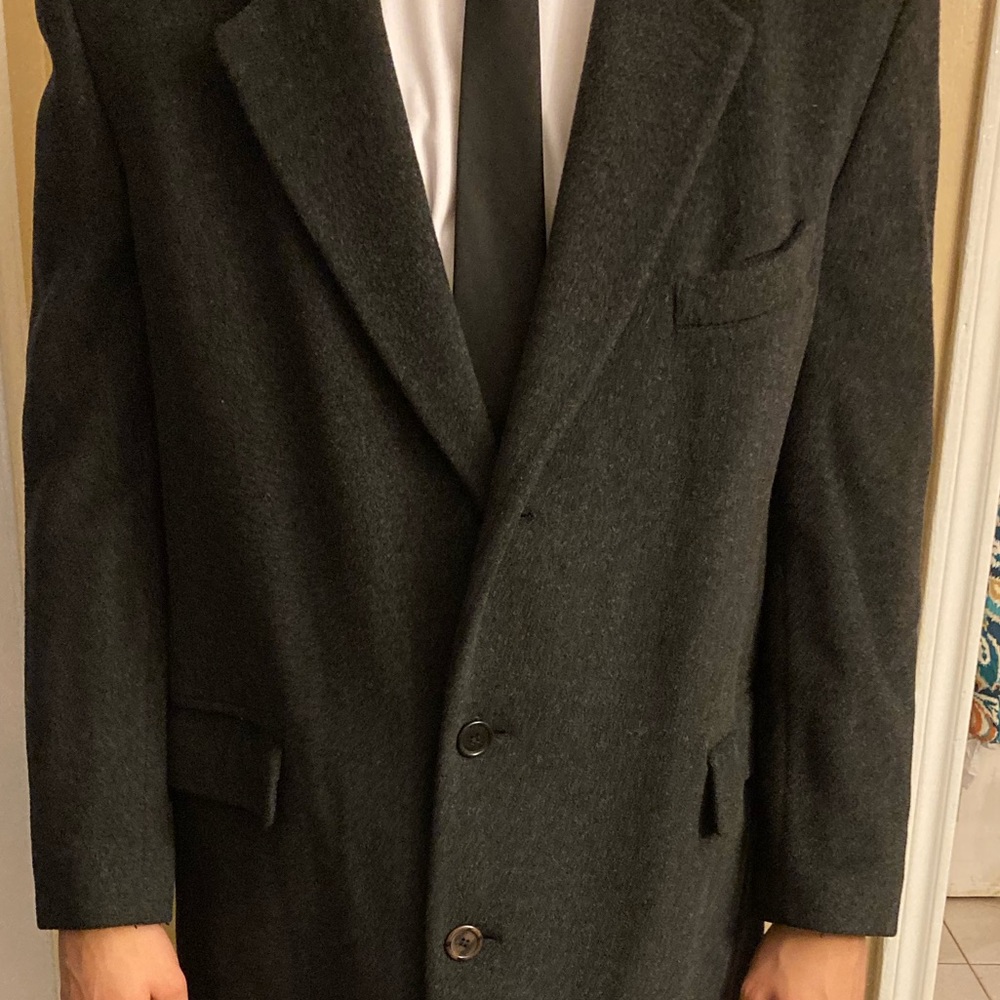 Men’s wool & cashmere overcoat made in Italy